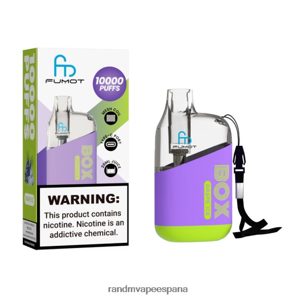 RandM Disposable Vape | hielo de uva Fumot Original RandM Tornado Box Dispositivo vapeador con control de flujo de aire 10000 1 ud. RRBBN889