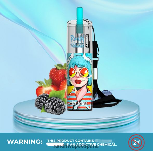 RandM Vape España | chicle de arándanos RandM Tornado Dispositivo vapeador con control de flujo de aire 10000 plus 1 ud. RRBBN882