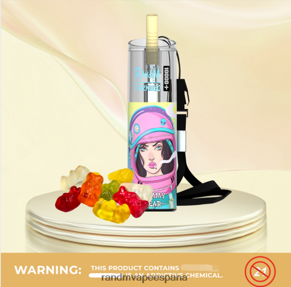 RandM Vape España | chicle de arándanos RandM Tornado Dispositivo vapeador con control de flujo de aire 10000 plus 1 ud. RRBBN882