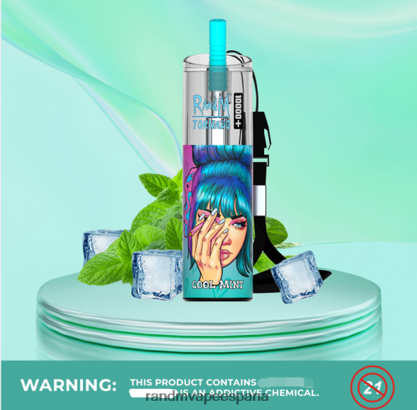 RandM Vapers | arándano en hielo RandM Tornado Dispositivo vapeador con control de flujo de aire 10000 plus 1 ud. RRBBN875