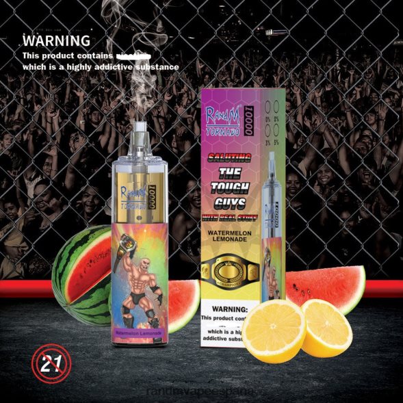 RandM Vape España | limonada de sandia RandM Tornado Dispositivo vapeador con control de flujo de aire 10000 1 ud. RRBBN8112