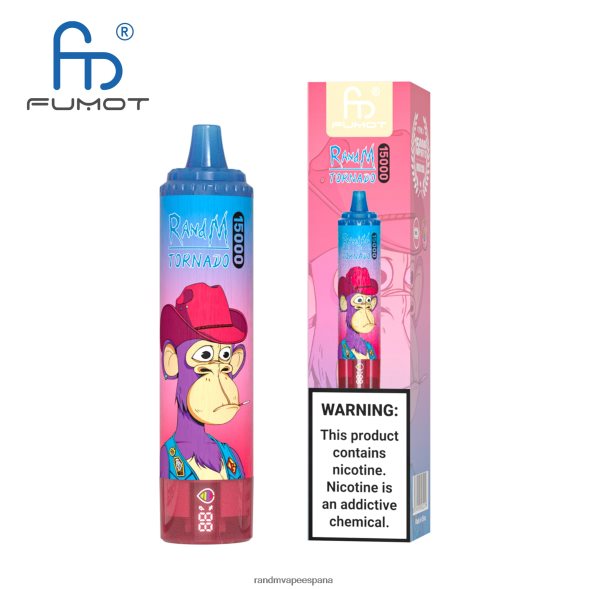 Fumot RandM Vape | cola de cereza Fumot RandM Tornado Dispositivo vape 15000 con batería y pantalla ejuice versión 3 RRBBN850