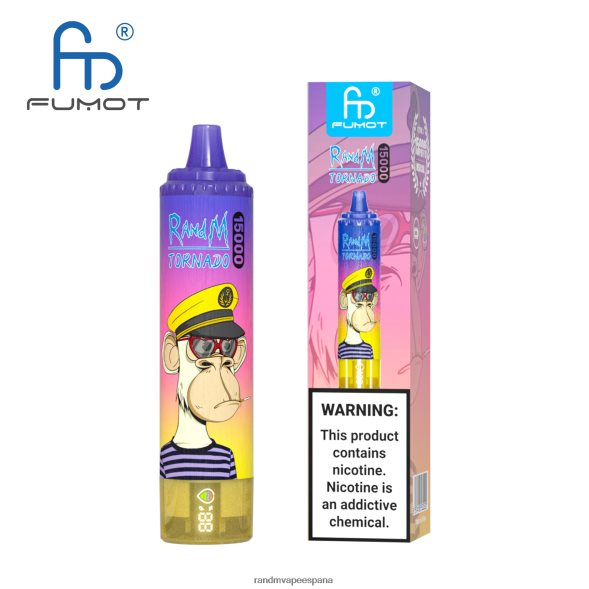 Fumot RandM Vape | cola de cereza Fumot RandM Tornado Dispositivo vape 15000 con batería y pantalla ejuice versión 3 RRBBN850