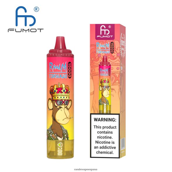 Fumot RandM Vape | cola de cereza Fumot RandM Tornado Dispositivo vape 15000 con batería y pantalla ejuice versión 3 RRBBN850