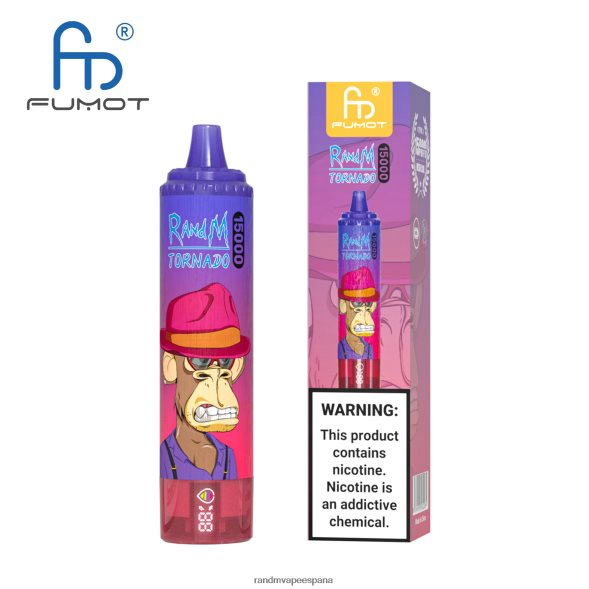 Fumot RandM Vape | cola de cereza Fumot RandM Tornado Dispositivo vape 15000 con batería y pantalla ejuice versión 3 RRBBN850