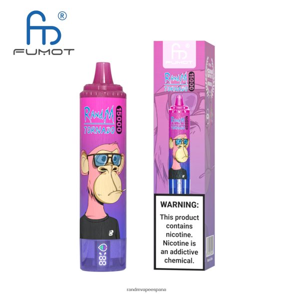 Fumot RandM Vape | cola de cereza Fumot RandM Tornado Dispositivo vape 15000 con batería y pantalla ejuice versión 3 RRBBN850