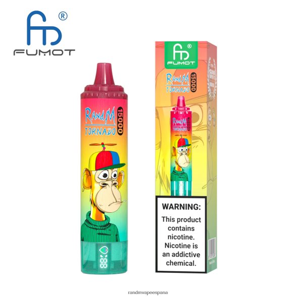 Fumot RandM Vape | cola de cereza Fumot RandM Tornado Dispositivo vape 15000 con batería y pantalla ejuice versión 3 RRBBN850