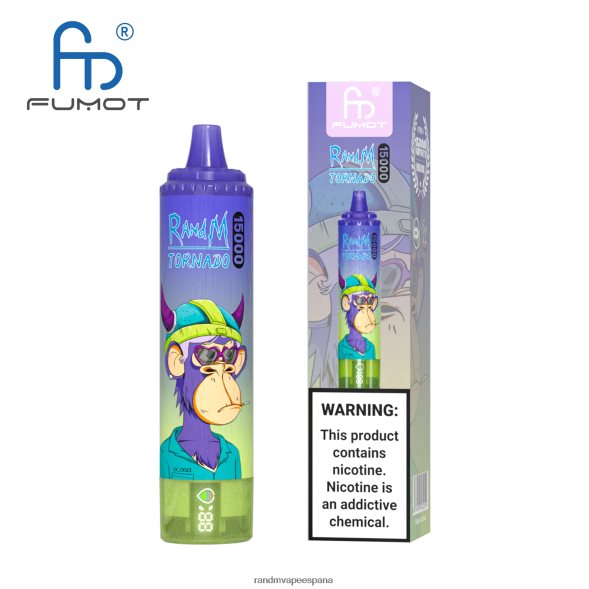 Fumot RandM Vape | cola de cereza Fumot RandM Tornado Dispositivo vape 15000 con batería y pantalla ejuice versión 3 RRBBN850