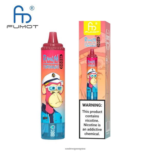 Fumot RandM Vape | cola de cereza Fumot RandM Tornado Dispositivo vape 15000 con batería y pantalla ejuice versión 3 RRBBN850