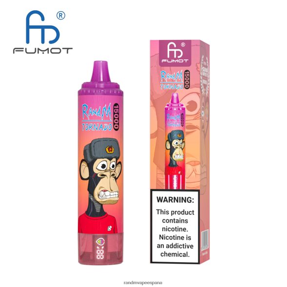 Fumot RandM Vape | cola de cereza Fumot RandM Tornado Dispositivo vape 15000 con batería y pantalla ejuice versión 3 RRBBN850