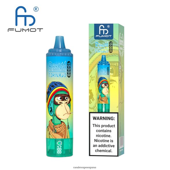 Fumot RandM Vape | hielo de sandia Fumot RandM Tornado Dispositivo vape 15000 con batería y pantalla ejuice versión 1 RRBBN820