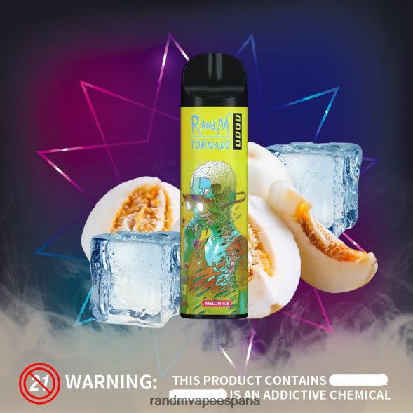 RandM Tornado Barcelona | hielo de melón RandM Tornado Dispositivo vapeador con control de flujo de aire 8000 1 ud. RRBBN8244