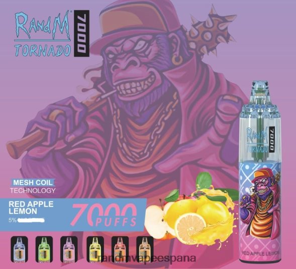 RandM Vape España | hielo de plátano RandM Tornado Dispositivo vapeador con control de flujo de aire 7000 1 ud. RRBBN8172