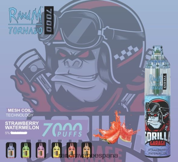 RandM Vape España | hielo de plátano RandM Tornado Dispositivo vapeador con control de flujo de aire 7000 1 ud. RRBBN8172