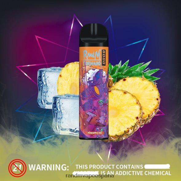 RandM Vape España | piña colada RandM Tornado Dispositivo vapeador con control de flujo de aire 8000 1 ud. RRBBN8252