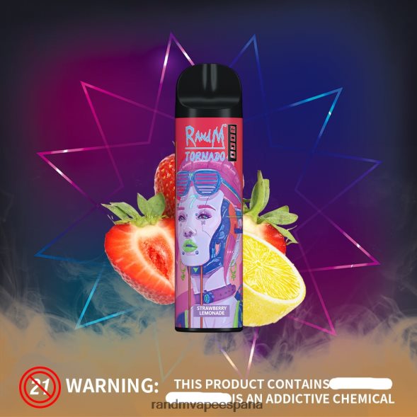 RandM Vapers | melón manzana roja RandM Tornado Dispositivo vapeador con control de flujo de aire 8000 1 ud. RRBBN8245