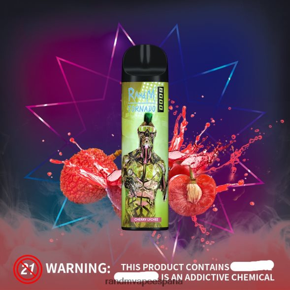 RandM Vapers | melón manzana roja RandM Tornado Dispositivo vapeador con control de flujo de aire 8000 1 ud. RRBBN8245