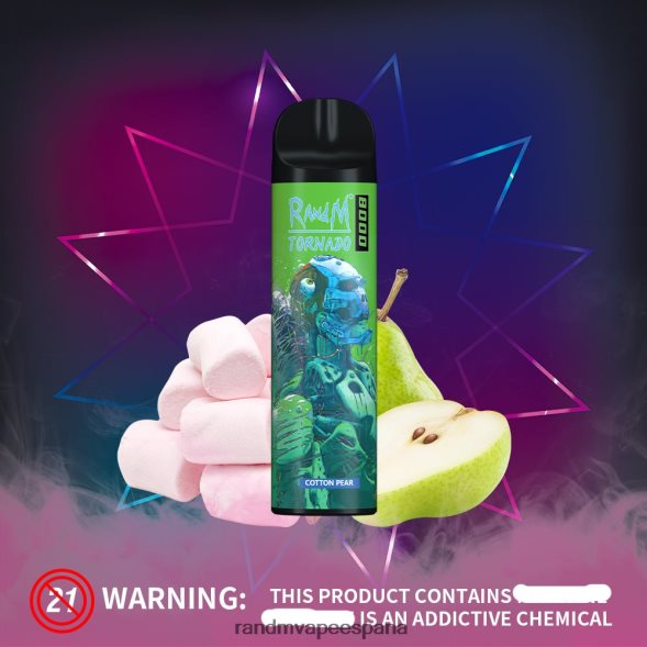 RandM Vapers | melón manzana roja RandM Tornado Dispositivo vapeador con control de flujo de aire 8000 1 ud. RRBBN8245