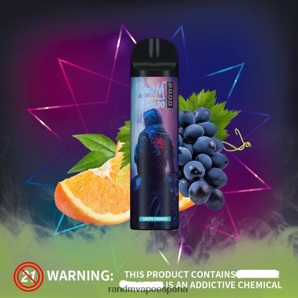 RandM Vapers | melón manzana roja RandM Tornado Dispositivo vapeador con control de flujo de aire 8000 1 ud. RRBBN8245