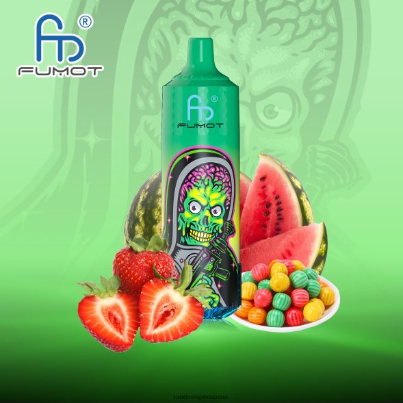 RandM Tornado España | chicle de fresa sandía Fumot RandM Tornado Dispositivo vape 9000 pro con batería y pantalla ejuice versión 1 RRBBN8201