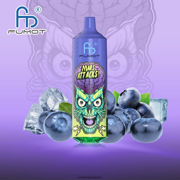 RandM Vapers | hielo de arándanos Fumot RandM Tornado Dispositivo vape 9000 pro con batería y pantalla ejuice versión 1 RRBBN8185