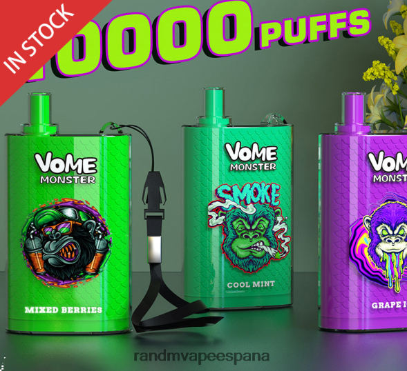 RandM Vapes For Sale | hielo exuberante RandM Vome Monster Dispositivo vape pod con control de flujo de aire 10000 1 pieza RRBBN8277