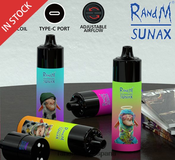 RandM Vape España | manzana roja limón RandM Sunax Dispositivo de vapeo reemplazable con cápsula de control de flujo de aire 21000 1 ud. RRBBN8272