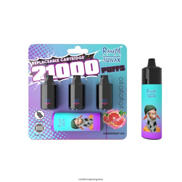 RandM Vape España | manzana roja limón RandM Sunax Dispositivo de vapeo reemplazable con cápsula de control de flujo de aire 21000 1 ud. RRBBN8272