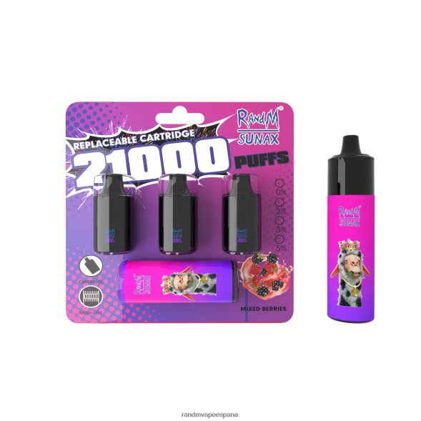 RandM Vape España | manzana roja limón RandM Sunax Dispositivo de vapeo reemplazable con cápsula de control de flujo de aire 21000 1 ud. RRBBN8272