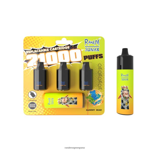 RandM Vapers | hielo de pomelo RandM Sunax Dispositivo de vapeo reemplazable con cápsula de control de flujo de aire 21000 1 ud. RRBBN8275