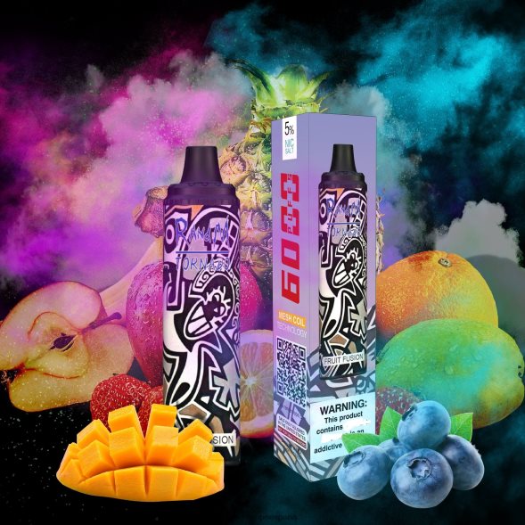 RandM Tornado Sabores | fusión de frutas RandM Tornado Dispositivo vape pod con control de flujo de aire 6000 1 pieza RRBBN8286