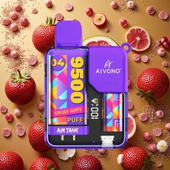Aivono Aim Tank 9500 Puffs Vape Desechable Sakura Uva 18ml LCD
