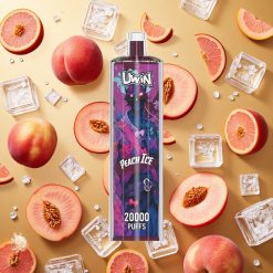 Uwin Shisha Hookah Crystal 20000 Puffs Melocotón Hielo 22ml