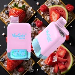 Vapsolo Twins 20000 Puffs Negro Hielo Fruta del Dragón Fresa & Frambuesa Sandía 40ml