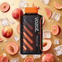 VOZOL Gear Power 20000 Puffs Durazno Hielo Dual Mesh Coil Pantalla Completa